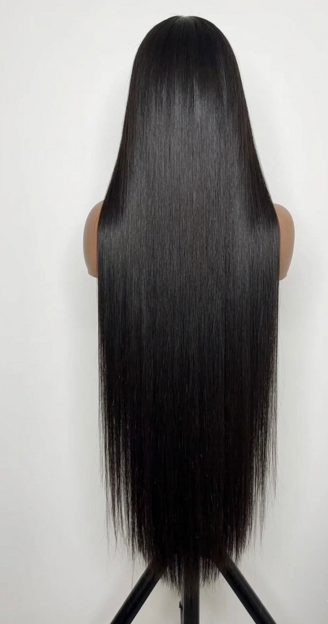 Human Hair Blend Straight Wig
